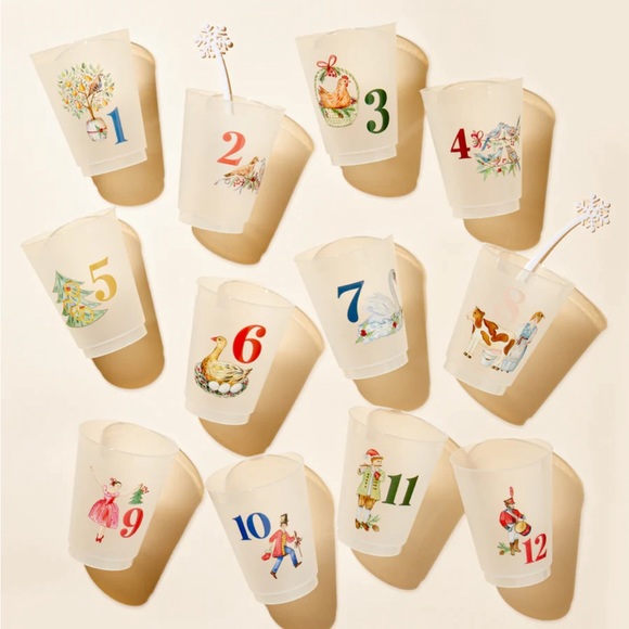 12 Days of Christmas Frosted Cups - Picture 2 of 2